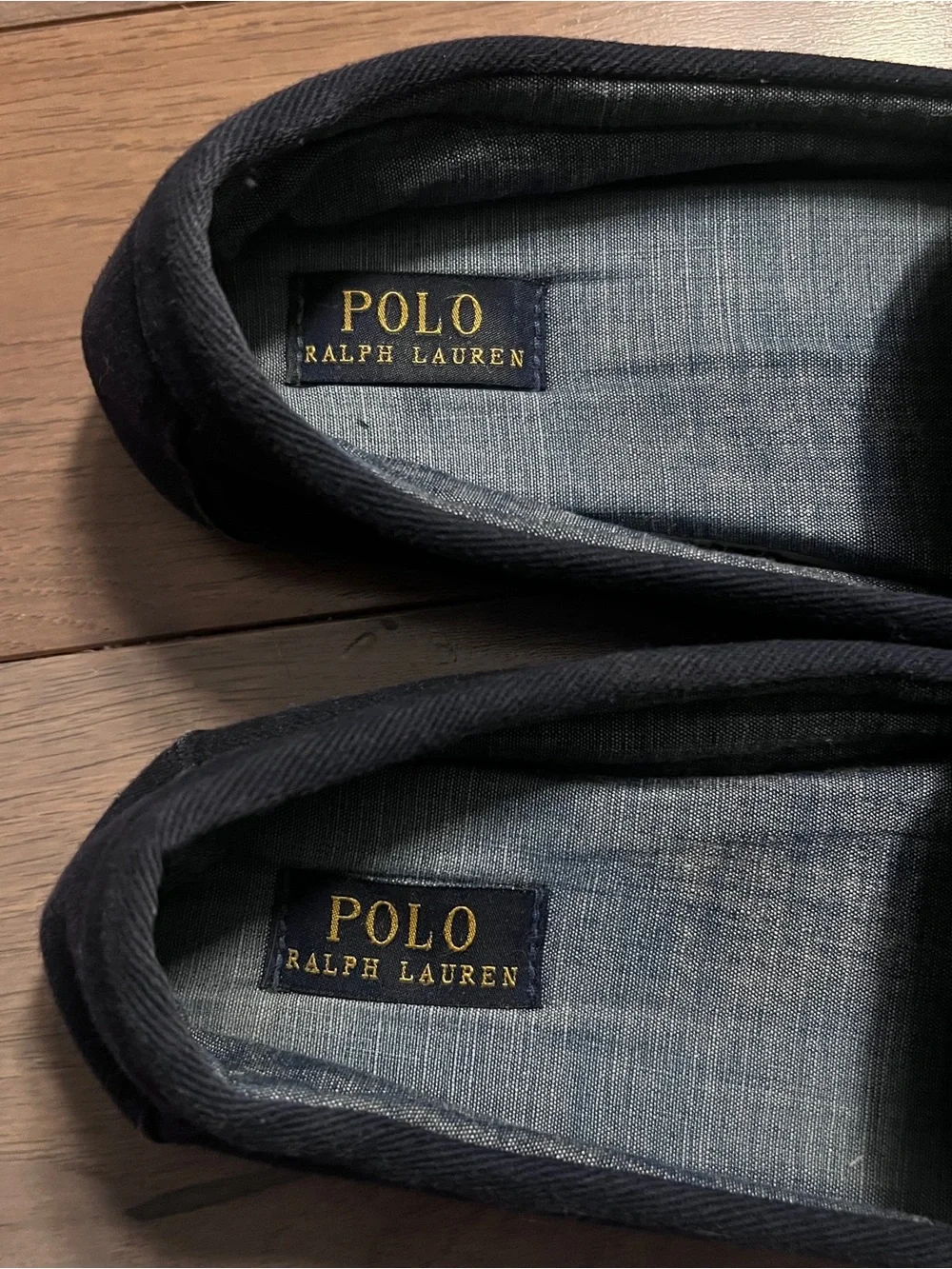 Polo by Ralph Lauren Declan Navy Embroidered Polo Bear Moccasin Loafers